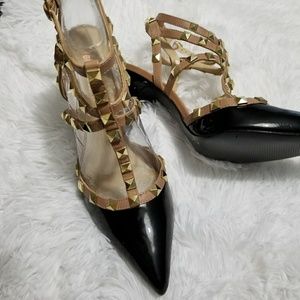 BCBGeneration darron studded t-strap heels